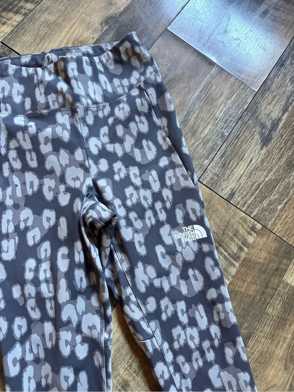 The North Face Gray Leopard-Print Kids Leggings